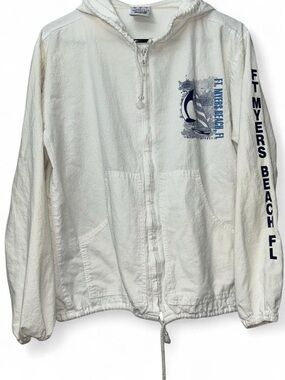 Yacht Club Hooded Zip Jacket with Ft. Myers Beach Graphic